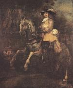 REMBRANDT Harmenszoon van Rijn portrait of Frederick Ribel on horseback (mk33) oil on canvas